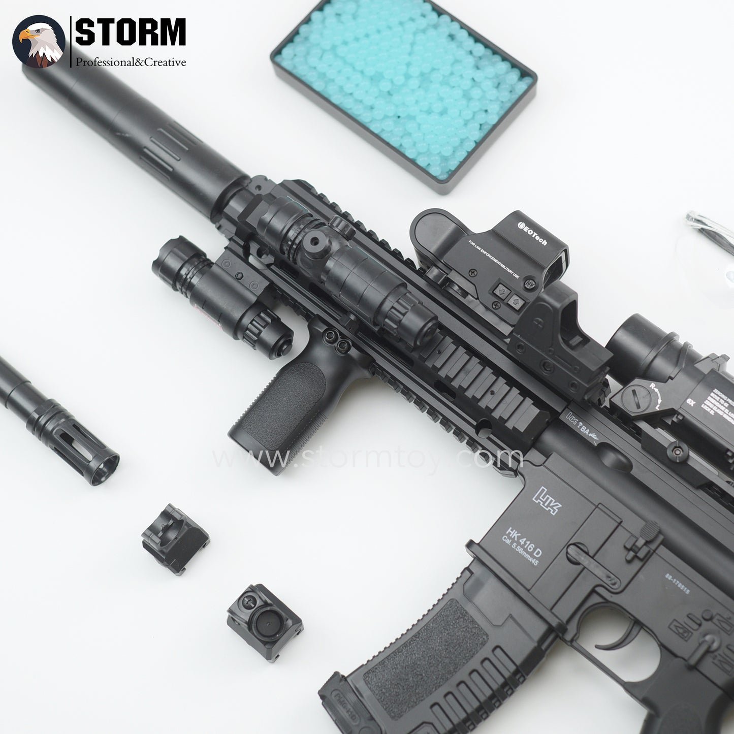 HK416D Gel Ball Blaster Toy Gun Full Accessories