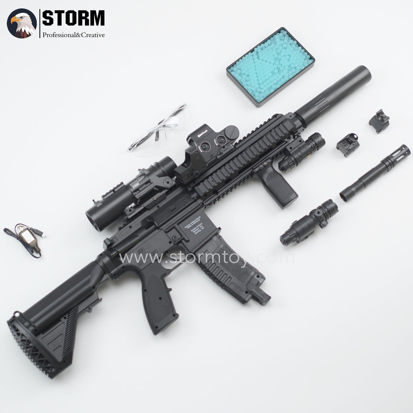 HK416D Gel Ball Blaster Toy Gun Full Accessories