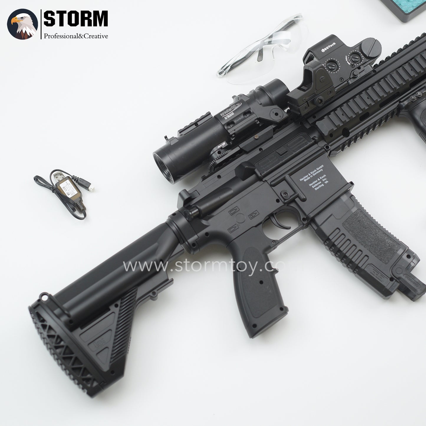 HK416D Gel Ball Blaster Toy Gun Full Accessories