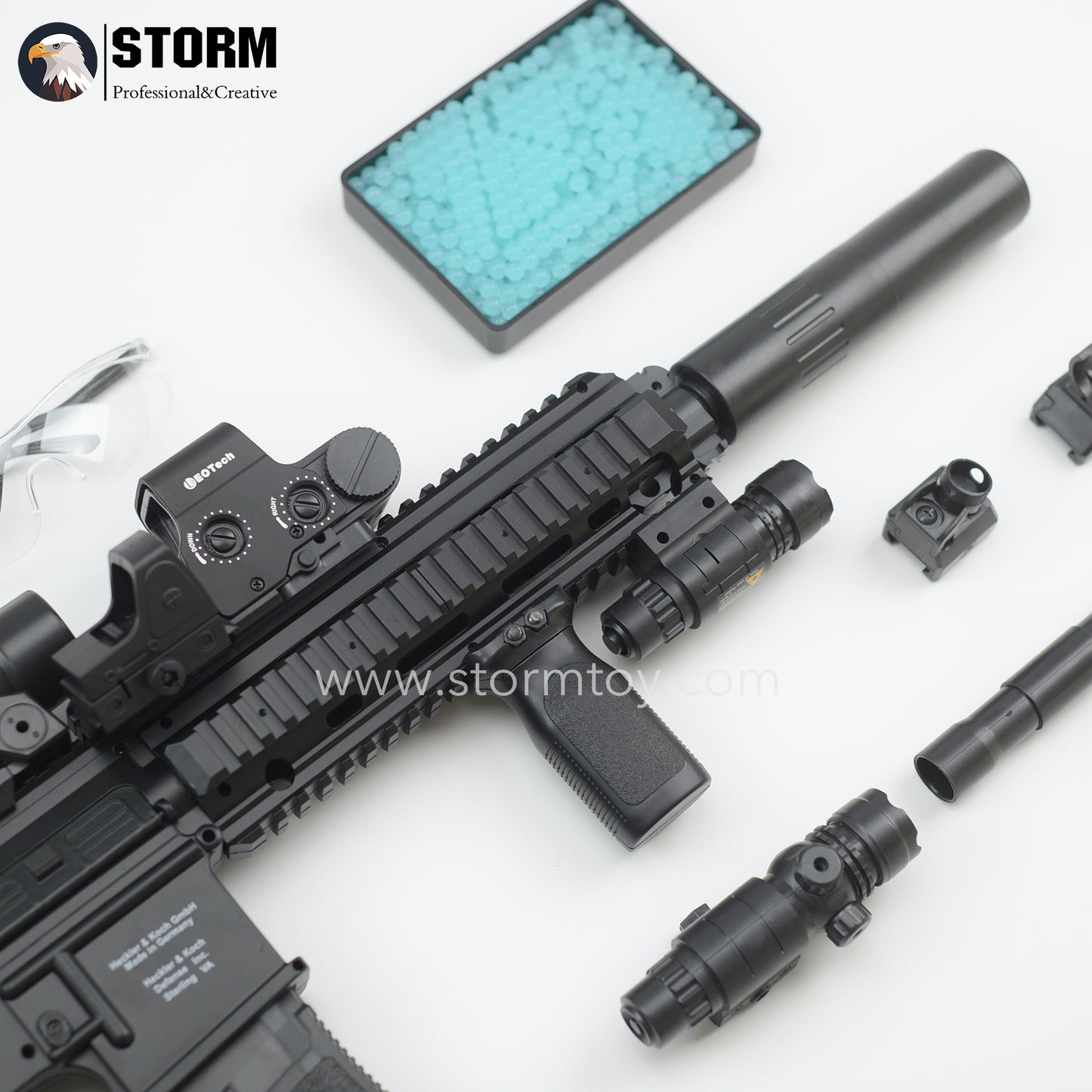 HK416D Gel Ball Blaster Toy Gun Full Accessories