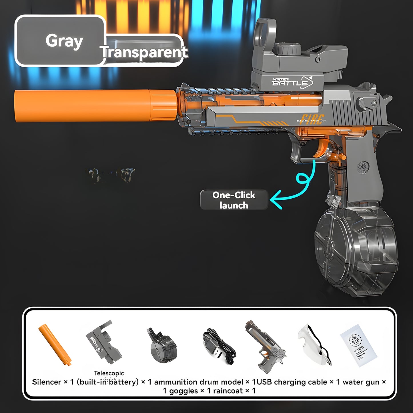 Recoil Electric Toy Water Gun