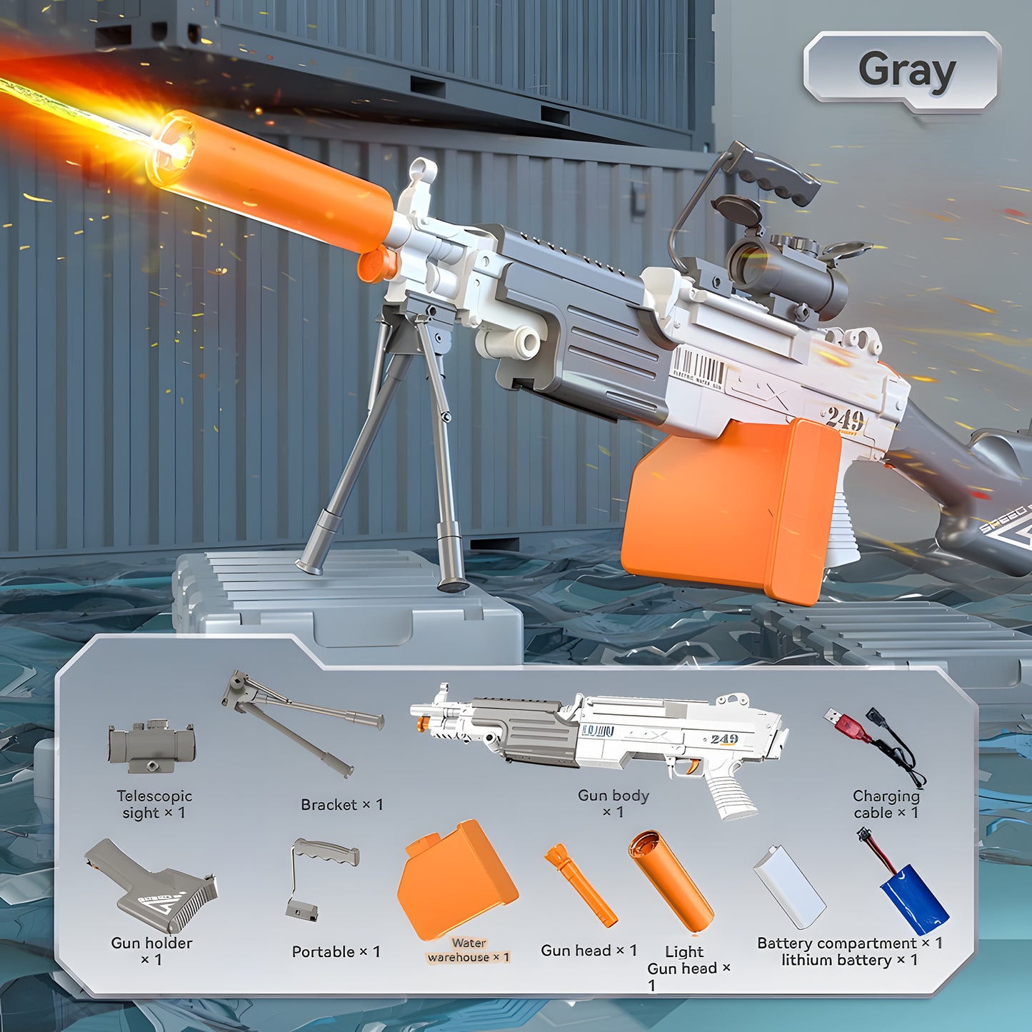 M249 Electric Repeating Toy Water Gun