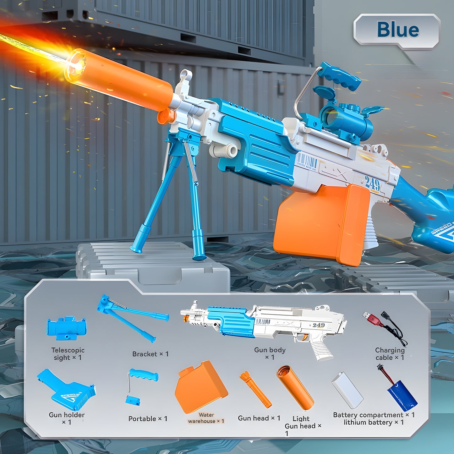 M249 Electric Repeating Toy Water Gun