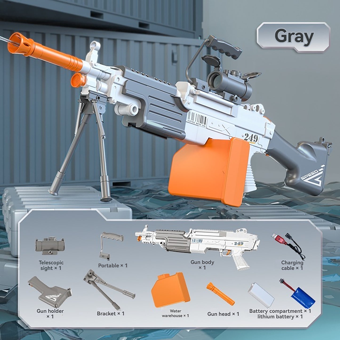 M249 Big Pineapple Self-Priming Water Gun