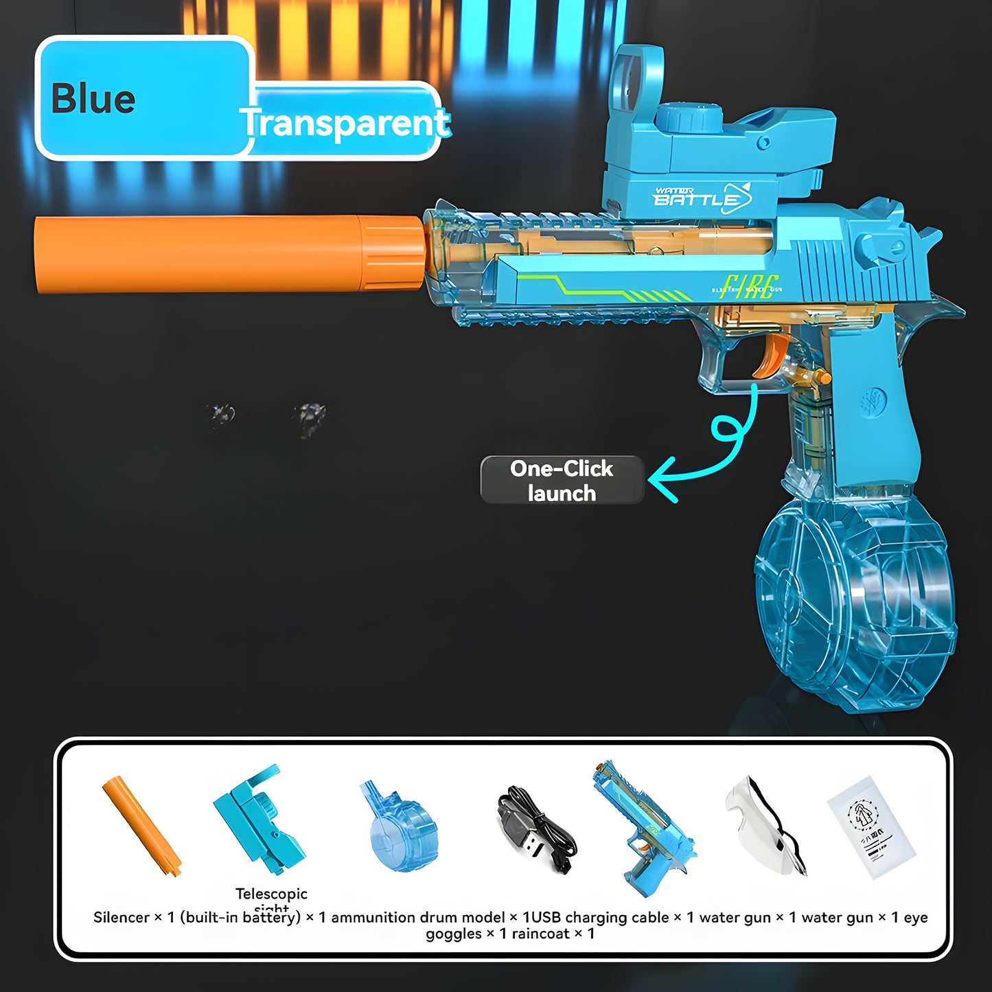 Recoil Electric Toy Water Gun