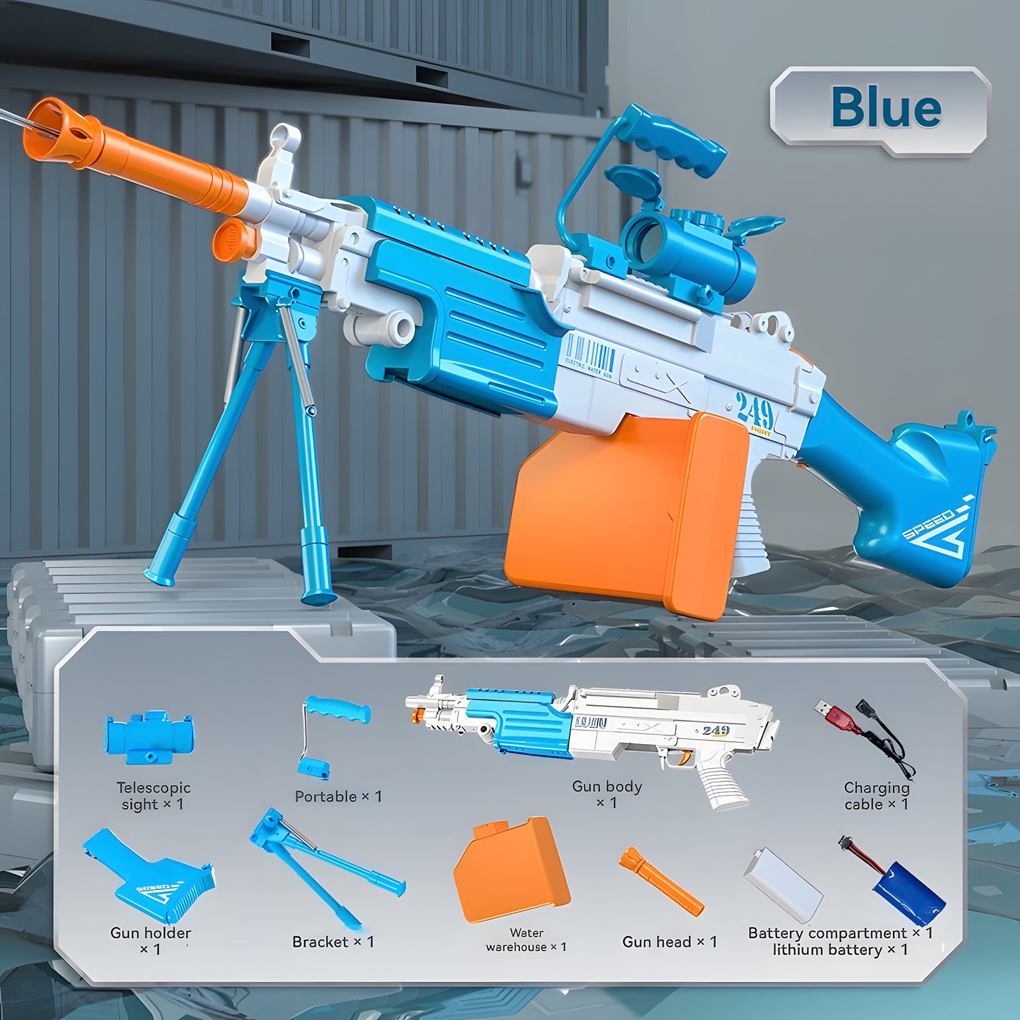 M249 Electric Repeating Toy Water Gun