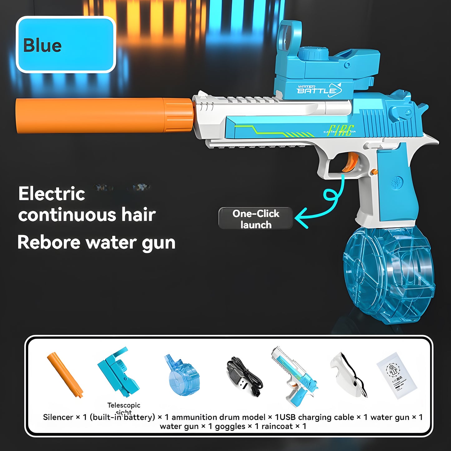 Recoil Electric Toy Water Gun