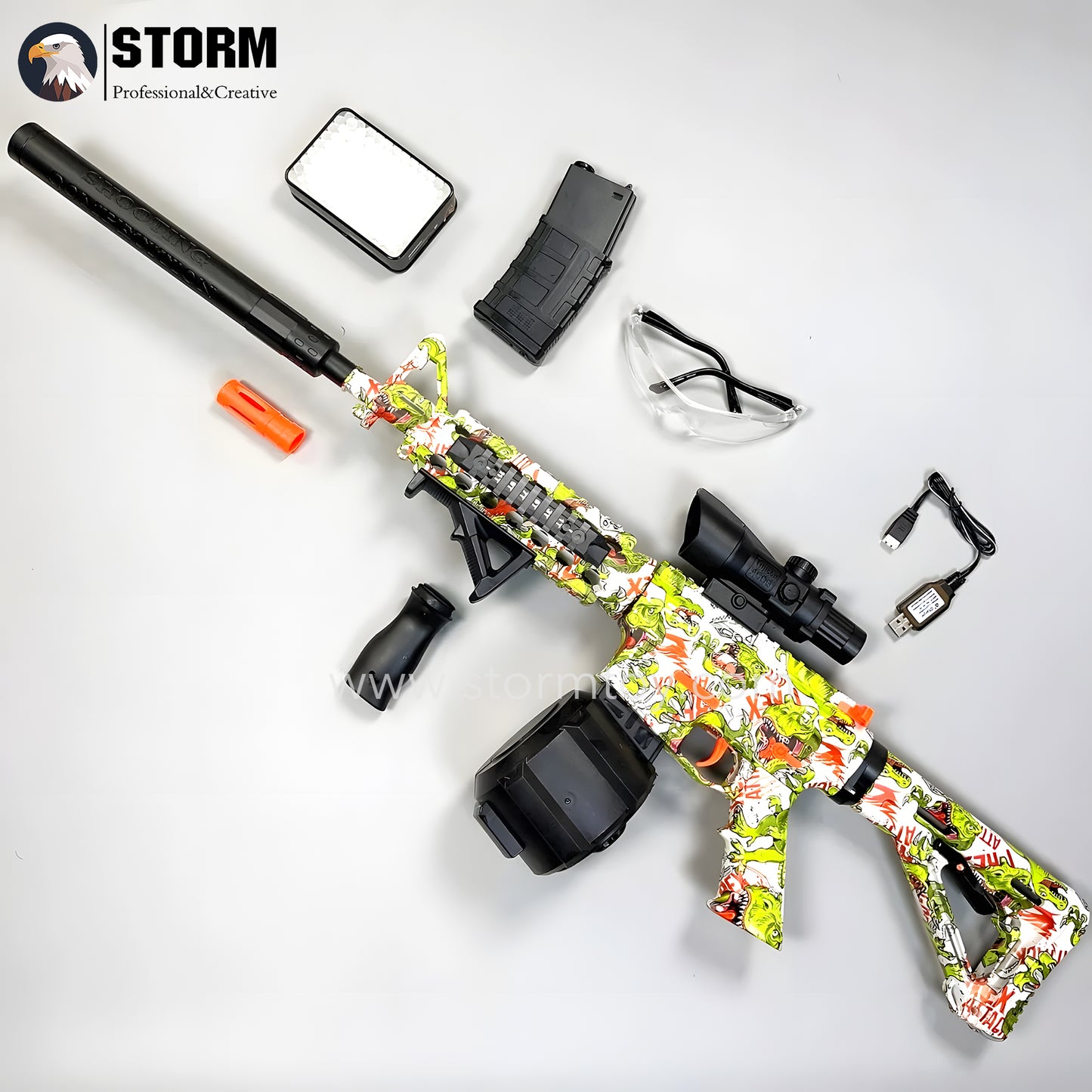 Exquisite Graffiti M416 Gel Blasters 25M Shoot Range With 2 Mags