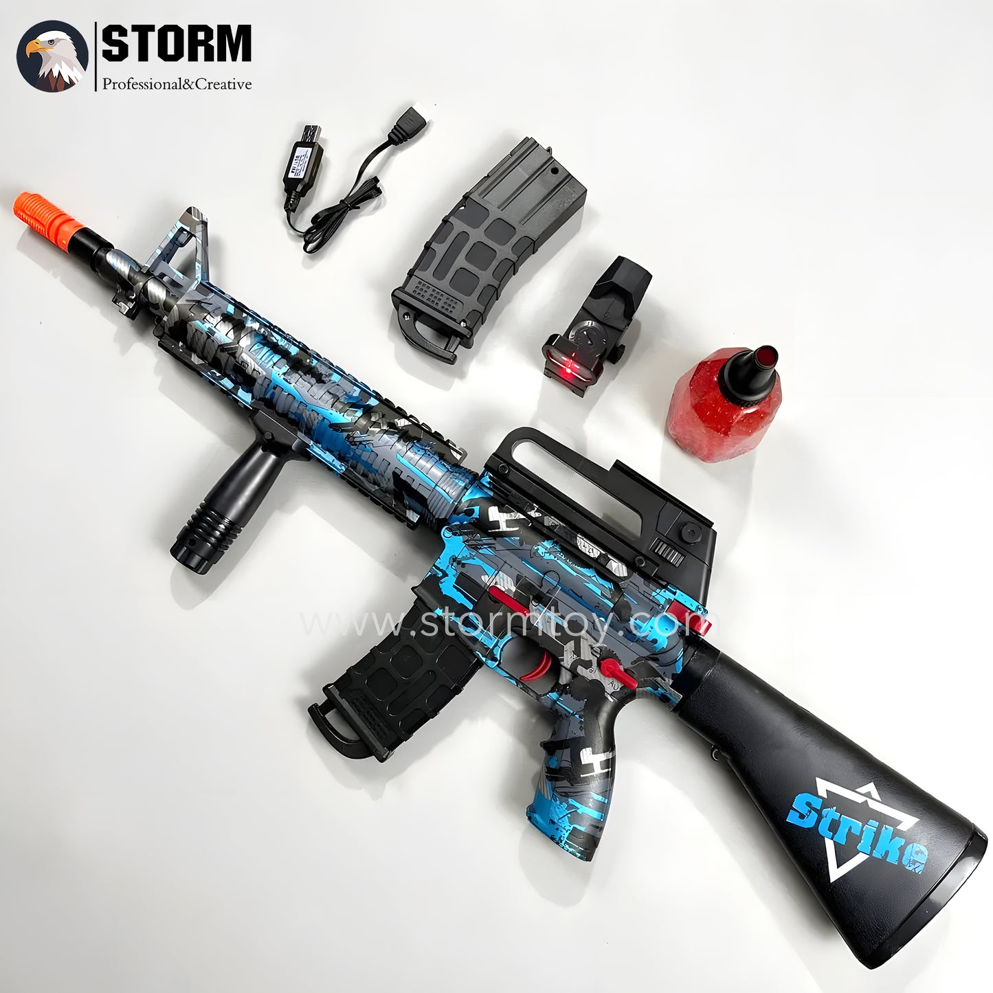 M16 Graffiti Gel Blaster With Mild Recoil Simulation