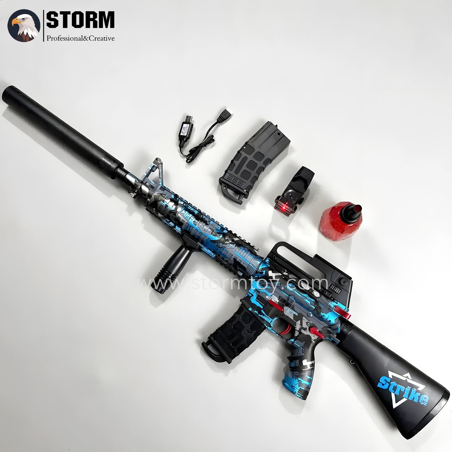 M16 Graffiti Gel Blaster With Mild Recoil Simulation