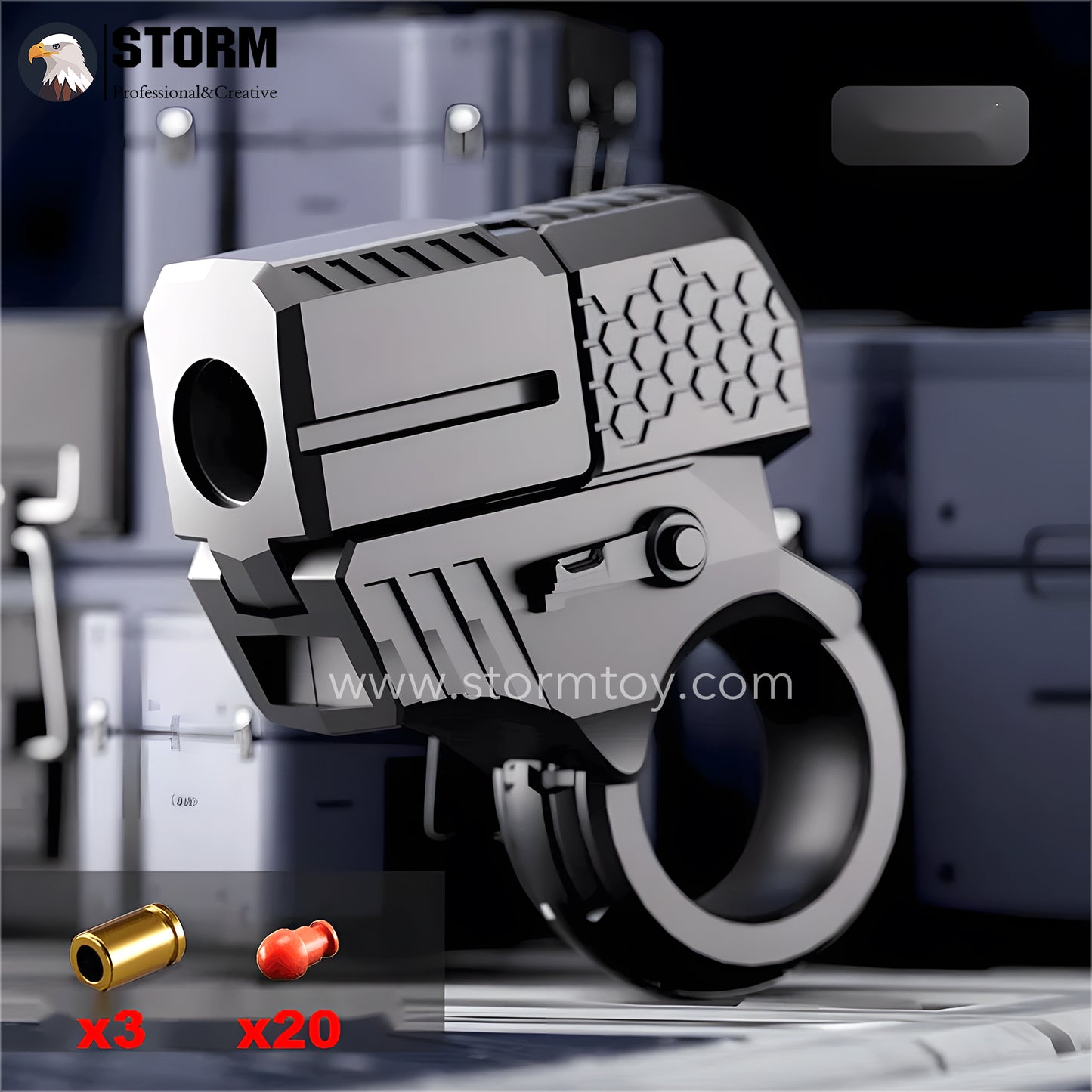 Alloy Mini Ring Pistol Toy Nerf Blaster EDC(Free Gift on Orders Over $100)